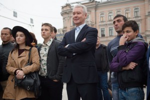 Сергей Собянин посетил открытую после комплексного благоустройства Триумфальную площадь