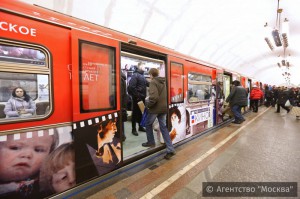 На Кольцевой линии столичной подземки начал курсировать поезд, посвященный Году российского кино