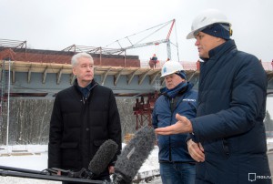 Мэр Москвы Сергей Собянин осмотрел строительство трассы