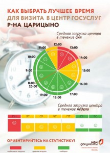 Обновлен график загруженности центра госуслуг района Царицыно