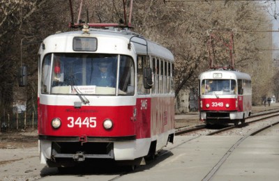 Трамвайные пути реконструируют в Нагорном районе