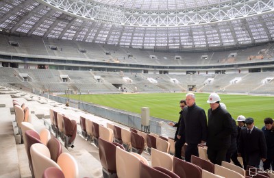 Сергей Собянин осмотрел ход реконструкции стадиона «Лужники»