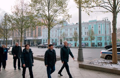 Сергей Собянин посетил липовую аллею на Тверской улице