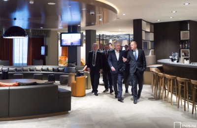 Мэр Москвы Сергей Собянин посетил новый торгово-гостиничный комплекс «Киевский»