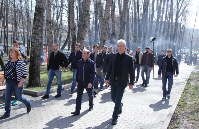 Мэр Москвы Сергей Собянин посетил общегородской субботник