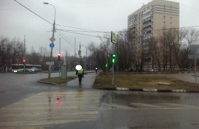 По просьбе местного жителя в районе Царицыно починили пешеходные светофоры
