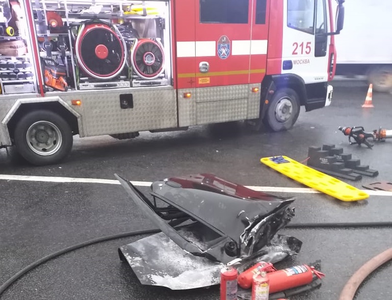 Возгорание автомобиля было ликвидировано